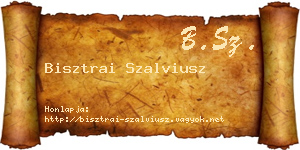 Bisztrai Szalviusz névjegykártya